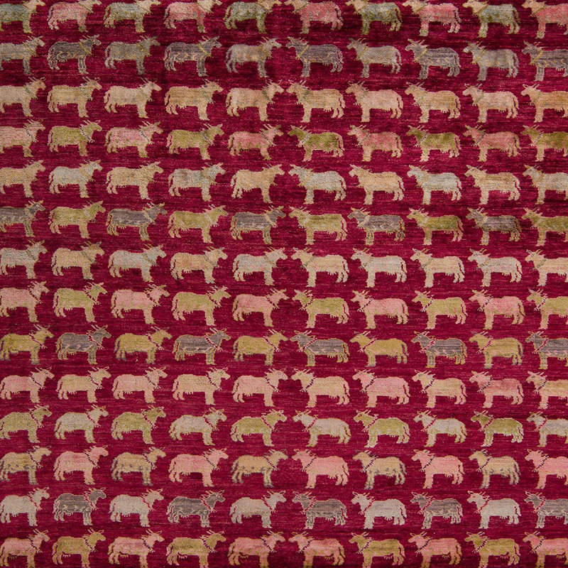 Tapis abstrait moderne 5423, Carré 3 pi