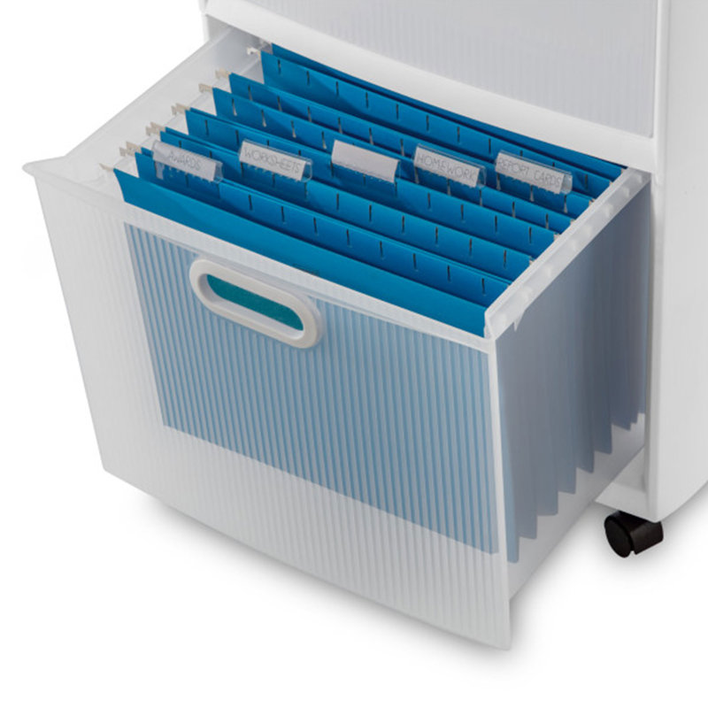 Chariot de rangement pour classeur 2 tiroirs Sterilite Ultra, organisateur roulant en plastique, paquet de 2