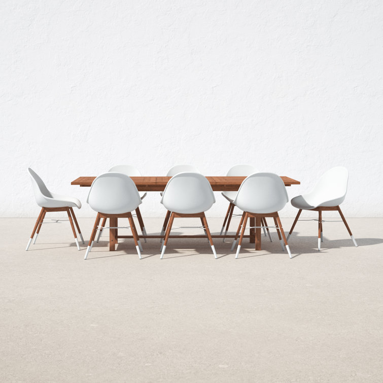 Anautica 93'' Rectangular 8 - Person Outdoor Dining Set