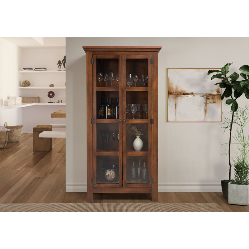 Accent Cabinet, Black Golden Oak
