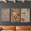 Ensemble de toiles tendues avec châssis de la meilleure collection de la collection Homure de William Morris de Morris Morris - Prêt à être accroché-774970860