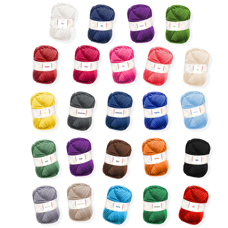 Soft Cotton Multicolored Crochet Yarn for Knitting and Crafts