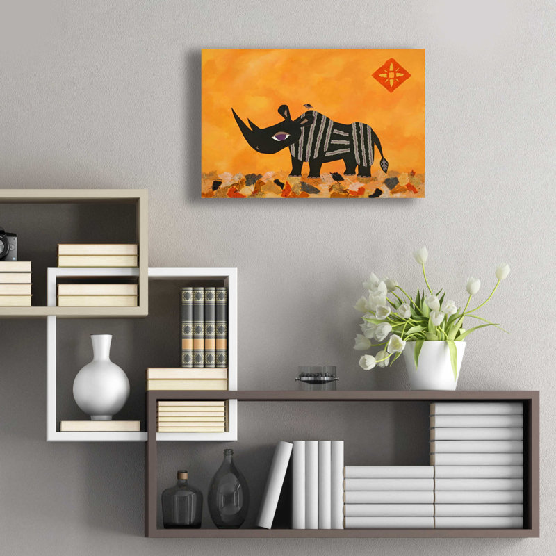 «Rhino With Summer Sky» par - Impression sans cadre, H 16 po x l 24 po x P 0,2 po
