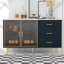 Buffet de rangement 2 portes 60,02 "avec tiroirs et tablettes, buffet en bois pour le salon, vestibule-52840831