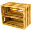 4 Pair Stackable Solid Wood Shoe Rack-2021942905