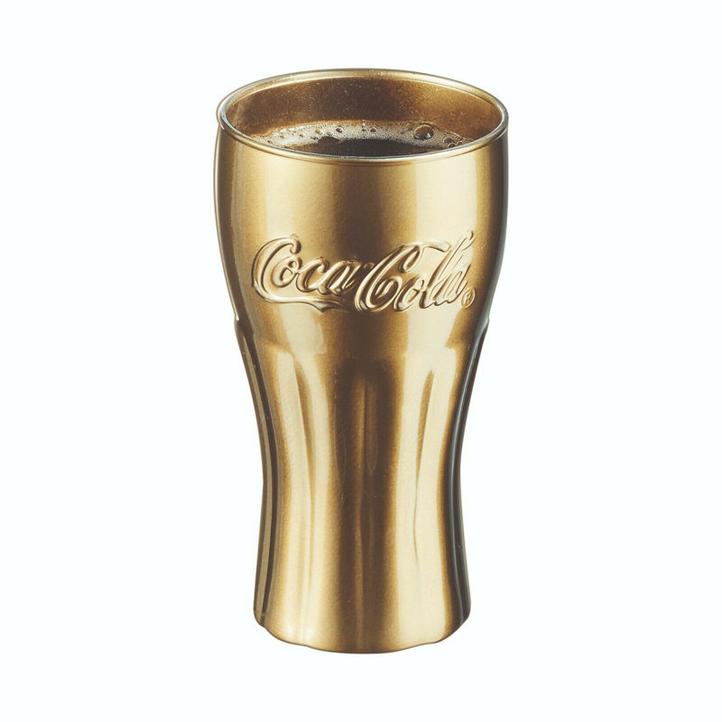 370ml Drinking Glass Set, Siver/Gold/Black/Red, 4
