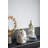 Flower Vase - 6.5"Dia x 9" - Green/Gold