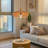 1-Light Pendant Lights Wooden Drum