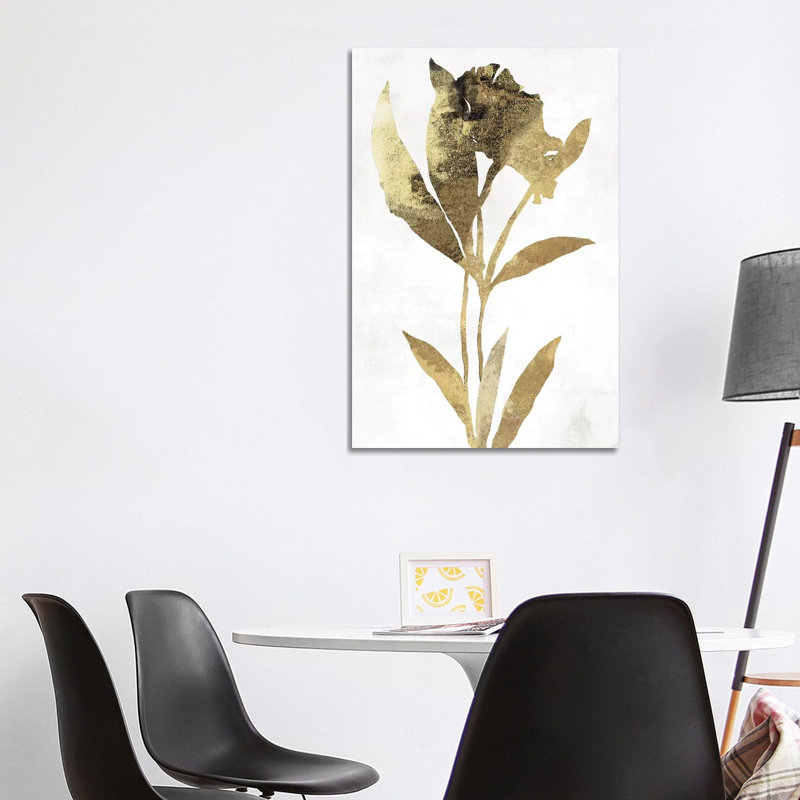 Gold Botanical III by Asia Jensen - Wrapped Canvas Painting, 101.6 cm H x 66.04 cm W x 1.91 cm D