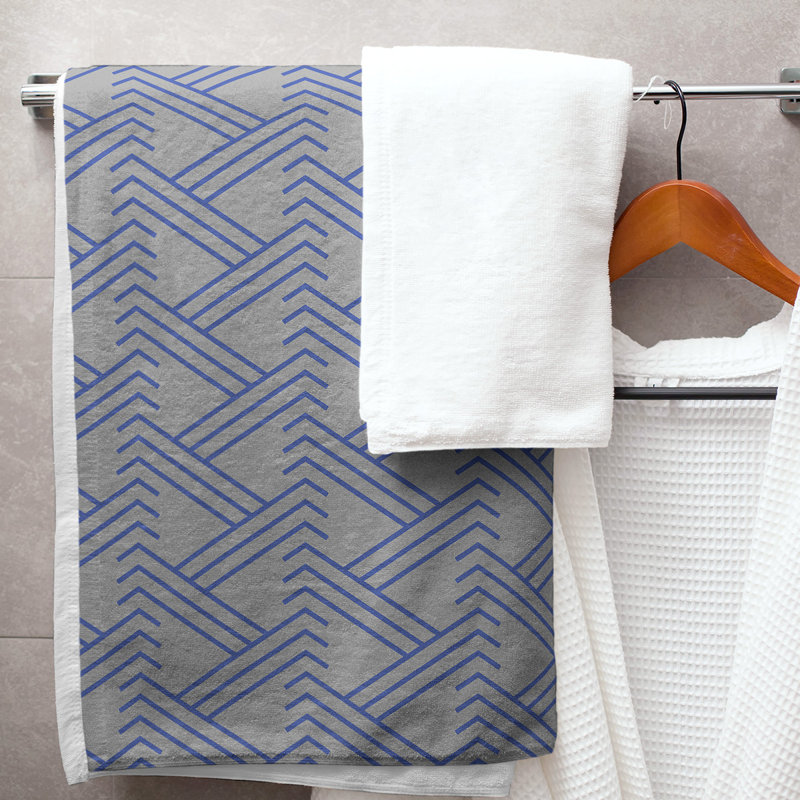 Jordao Bath Towel, Gray/White
