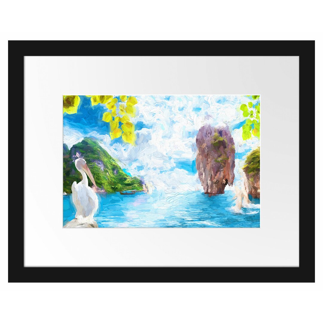 Gerahmtes Poster Urlaubslandschaft