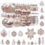 100 pièces de décorations d'arbre de Noël champagne or, ensemble d'ornements en plastique incassable pour décoration d'arbre de Noël