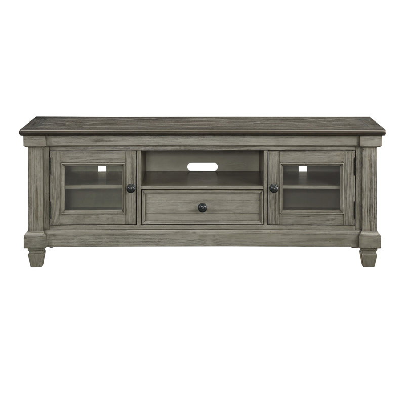 1Pc TV Stand With Drawer Storage Cabinets Wooden Living Room Furniture, Gray