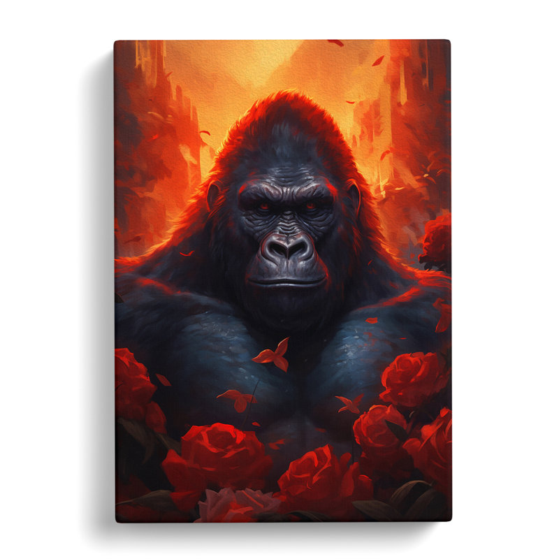 Gorilla Romanticism - Wrapped Canvas, 50cm H x 35cm W x 3cm D