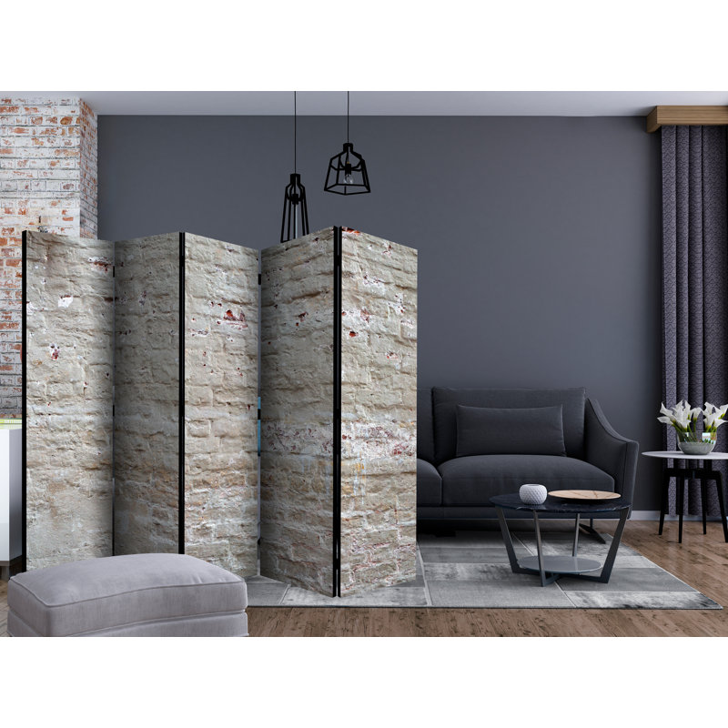 225cm W x 172cm H 5 - Panel Wood Folding Room Divider