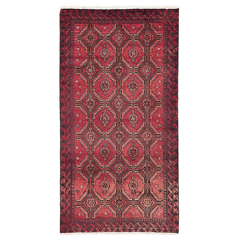 Tapis rouge Teimani 2 pi 11 po x 5 pi 7 po
