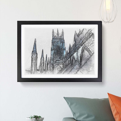 York Minster in Abstract - Picture Frame Graphic Art Print