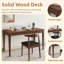 Bureau en bois massif avec tiroirs-212009149
