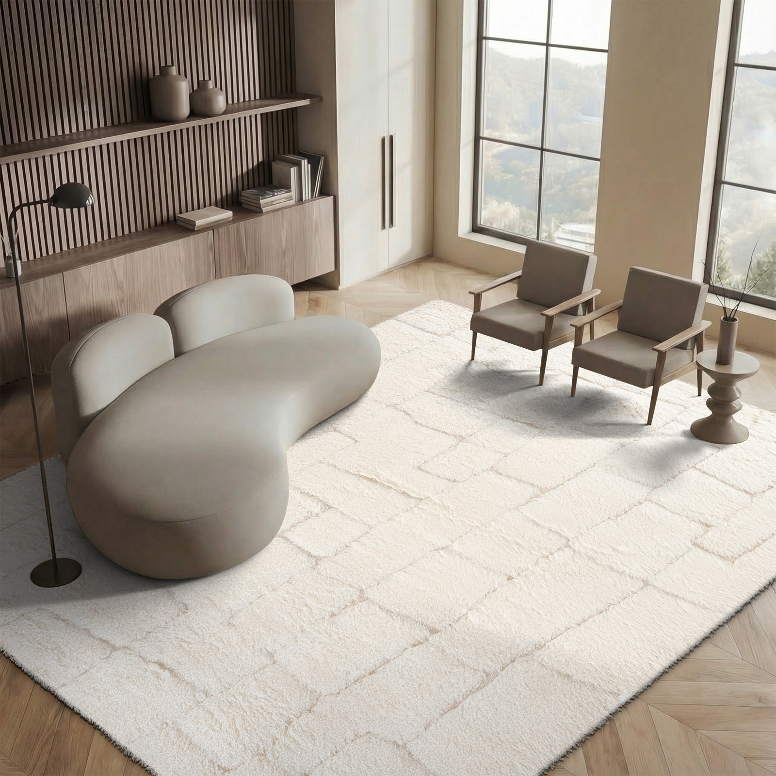 Casablanca Hand-Woven Wool Rug, Rectangle 8' x 10'