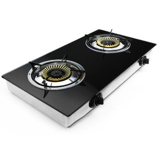 110-120V 2100W 2 Burner Electric Cooktop 9 Power Levels with Kids Lock &  Timer