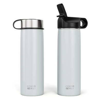Costway 22 fl. oz. Double Wall Insulated Stainless Steel Water Bottle with