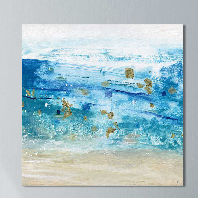 «Sea Glass Summer I», reproduction de peinture à l'acrylique sur toile, H 28 po x l 28 po x P 1,5 po