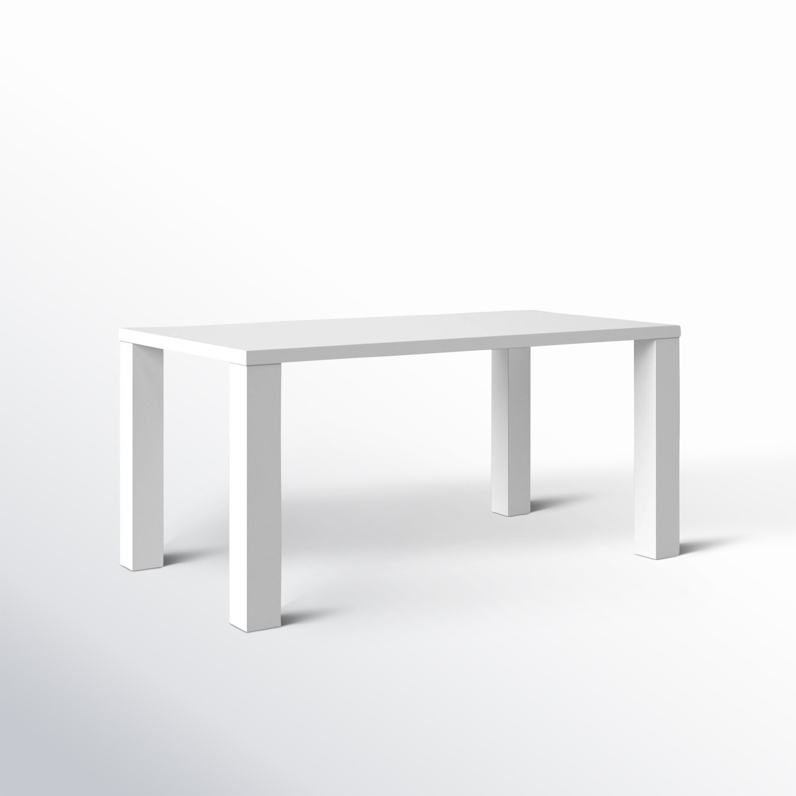 Carson 63" Dining Table, White, 30" H x 63" L x 35.5" W