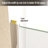 Shower Door  - Chrome Aluminum Frame Material, Half Frame,1/4"(6Mm) Tempered Glass Explosion Proof Film-124402387