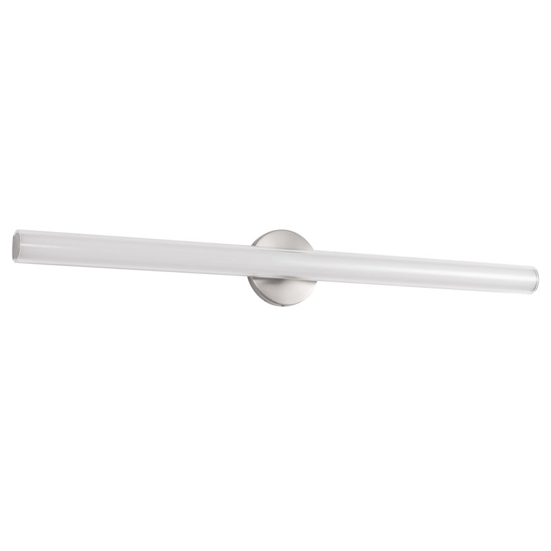 Tole 36-in Black dimmable LED Wall Sconce, Nickel