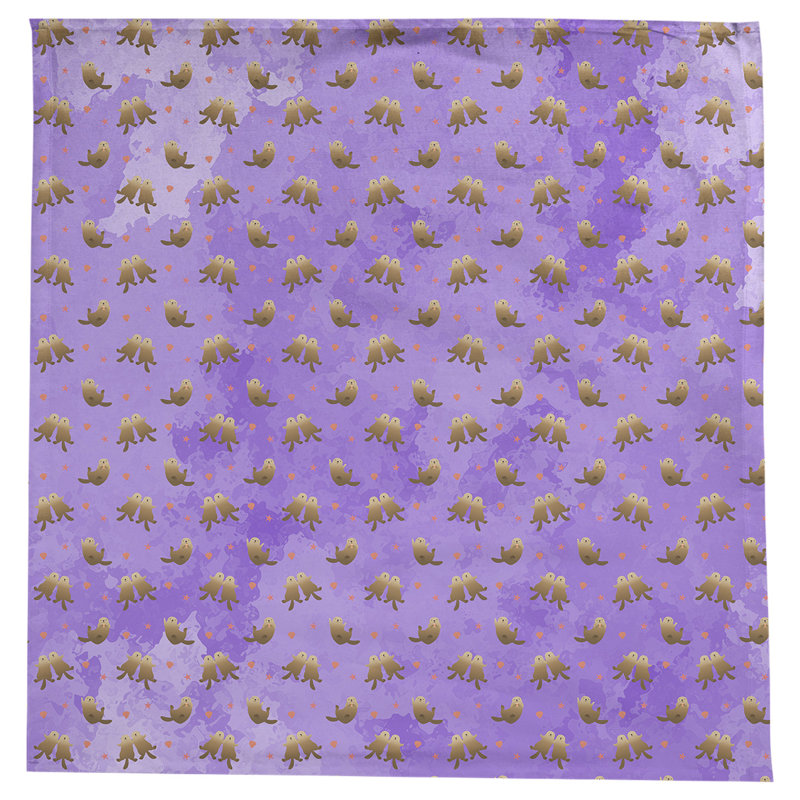Nappe carrée à motif géométrique avicia, Mauve
