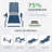 Patio Lounge Chair Outdoor, Hdpe Outdoor Chaise Lounge With Reclining Backrest, Pool Lounger Chair For Outside, Poolside, Sunbathing Tanning, Blue-1985484346