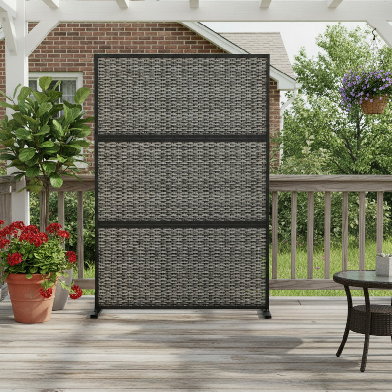 Cloison autoportante tissée noire 72 po, 1, H 72 po x l 47 po x P 16 po