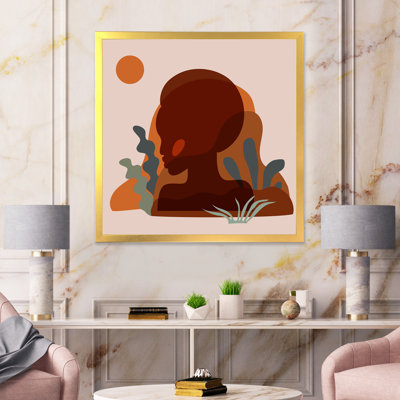 " Minimal Silhouette Of African American Woman "