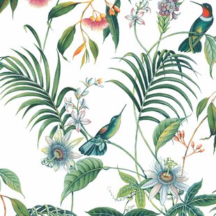 Neon Love Tropical Floral 10m x 52cm Matte Wallpaper Roll