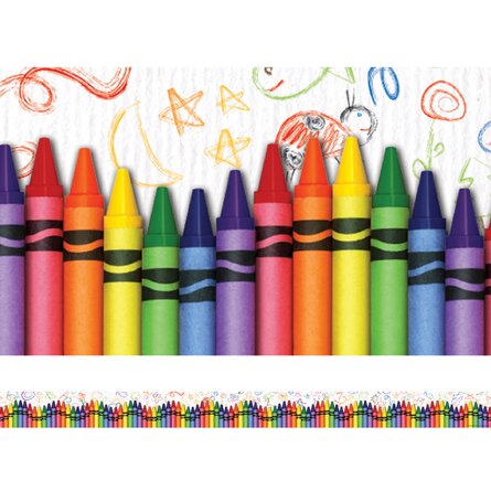Crayons Layered Classroom Border