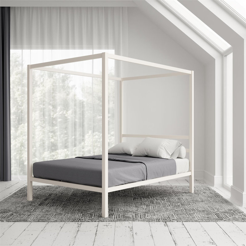 Ainsworth Canopy Bed, Double (4'6), White