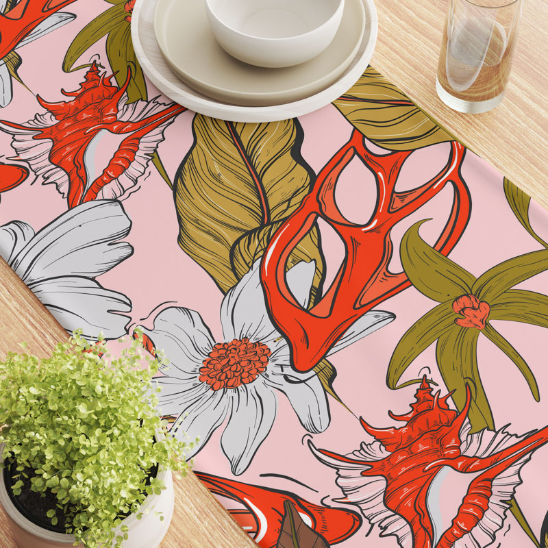 Fabric Textile Products, Inc. Table Runner, 100% Cotton, Floral 228, 16" x 108"