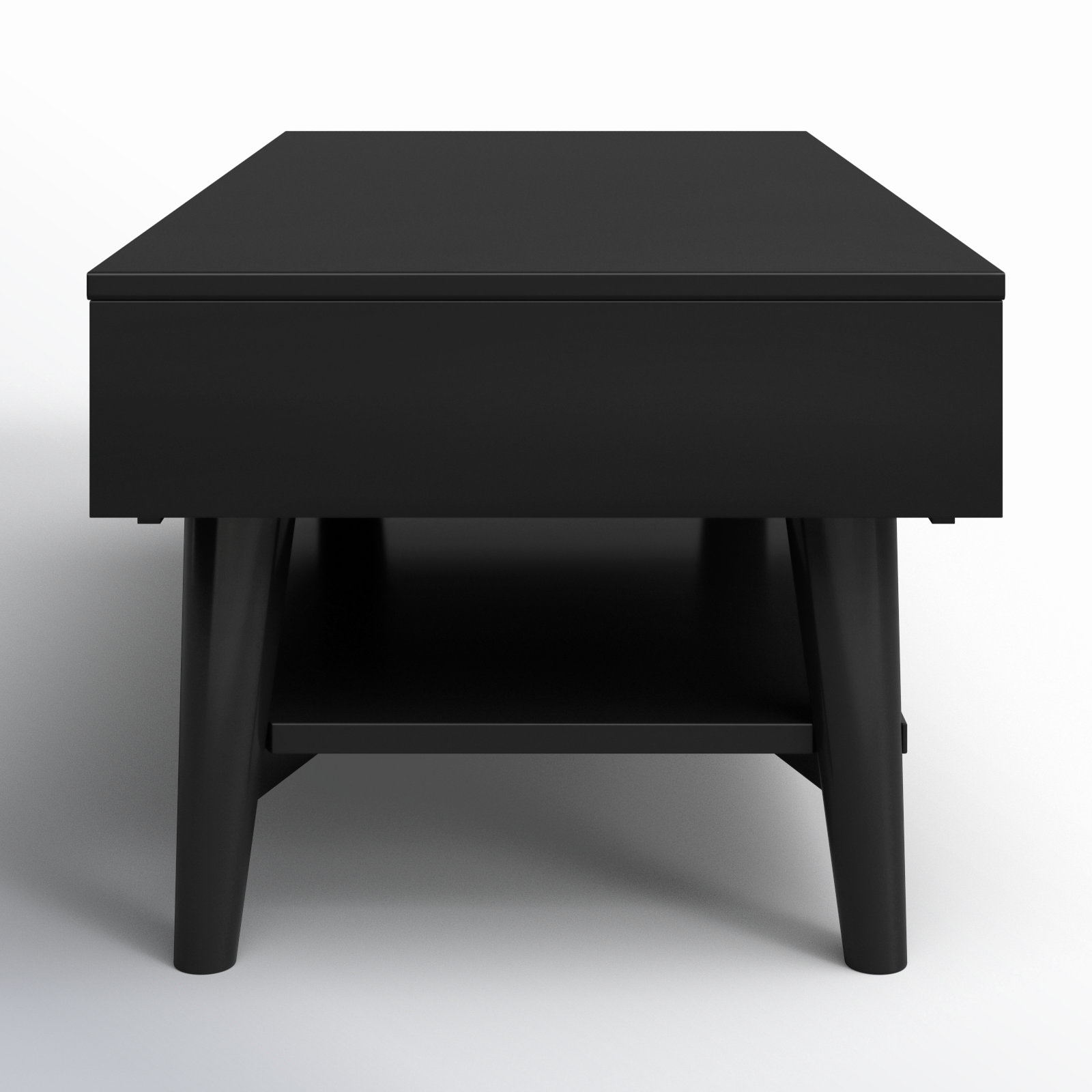 Williams 48" Mahogany Storage Coffee Table, Black