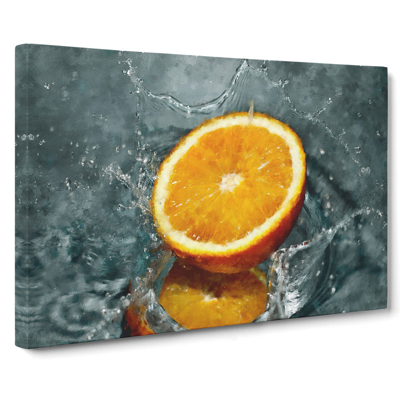 Sliced Orange Fruit - Wrapped Canvas, 35cm H x 50cm W x 3cm D