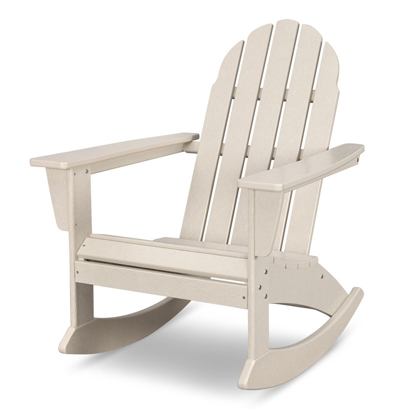POLYWOOD Vineyard Adirondack Rocking Chair, Sand