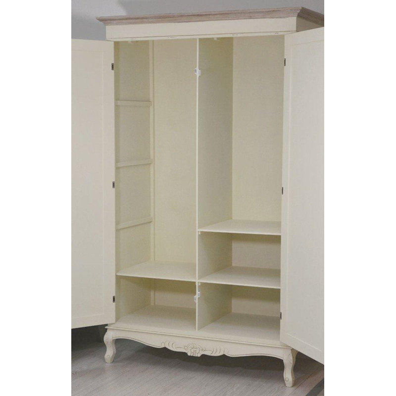 Allaire 2 Door Solid + Manufactured Wood Wardrobe