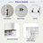 3-in-1 Hall Tree With 6 Hooks, Bench, Left Cabinet With Adjustable Shelves And Open Compartments-1104307868