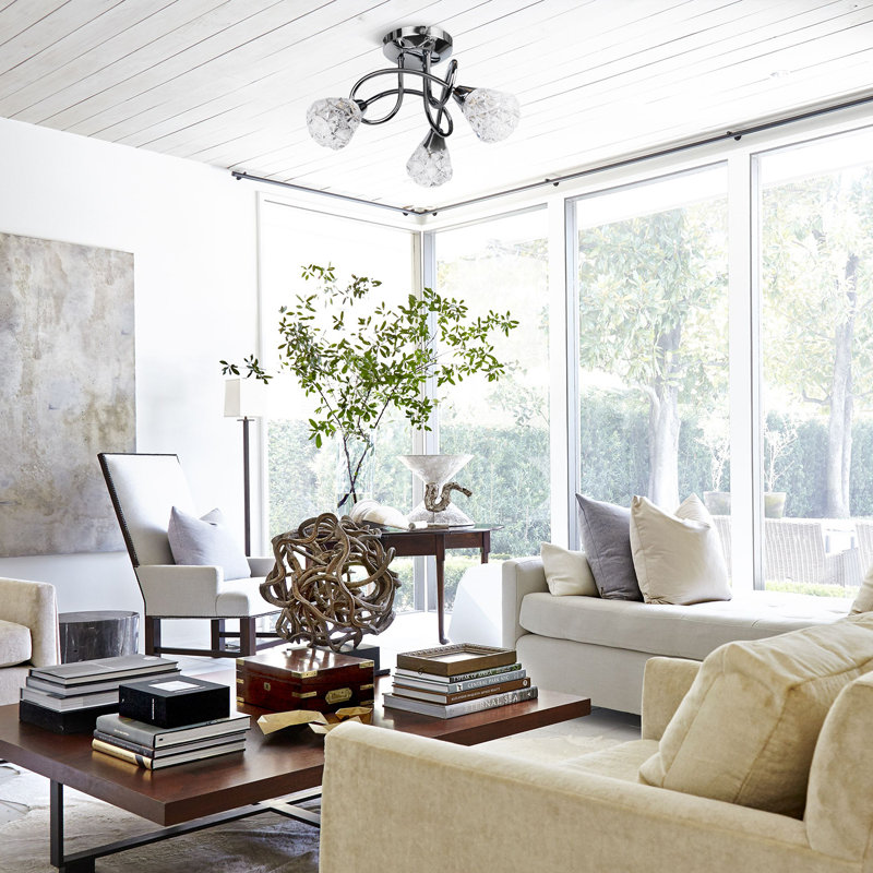 Glass Semi Flush Mount