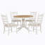 Ensemble de table de salle à manger 5 pièces, table de salle à manger extensible ronde et 4 chaises de salle à manger rembourrées-806430700