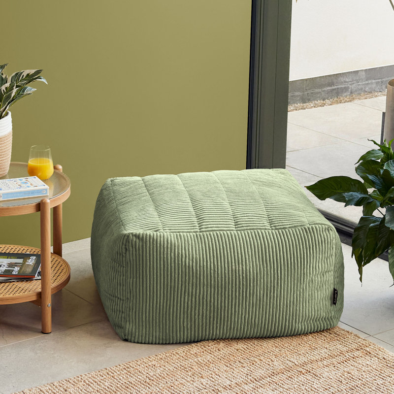 Corduroy Bean Bag Chair, Sage Green