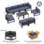 Ensemble de conversation modulaire d'extérieur en aluminium pour 8 personnes avec coussins et table basse Gillean-126044759-98951589