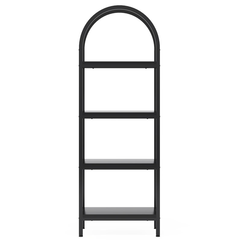 Étagère de rangement ouverte 70,86 "à 4 niveaux, Noir