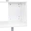 Table de bureau d'angle 360 rotative, 55 po en forme de L avec 3 rangements, blanc, pour chambre à coucher, salon, poste de travail d'ordinateur, tablettes de maison moderne, coin-détente