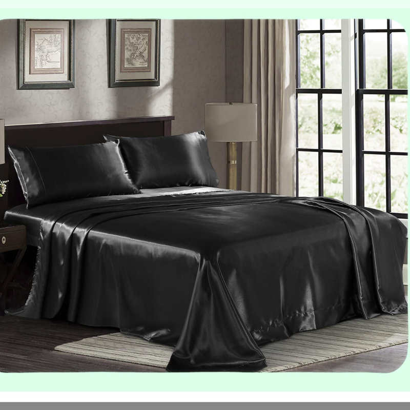 Luxury Silky Microfiber Sheet Set - Soft 1800 Thread Count Hotel Bed Sheets - Wrinkle, Fade, Stain Resistant 3-Piece Set with Deep Pocket Fitted Sheet, Flat Sheet, Pillow Cases