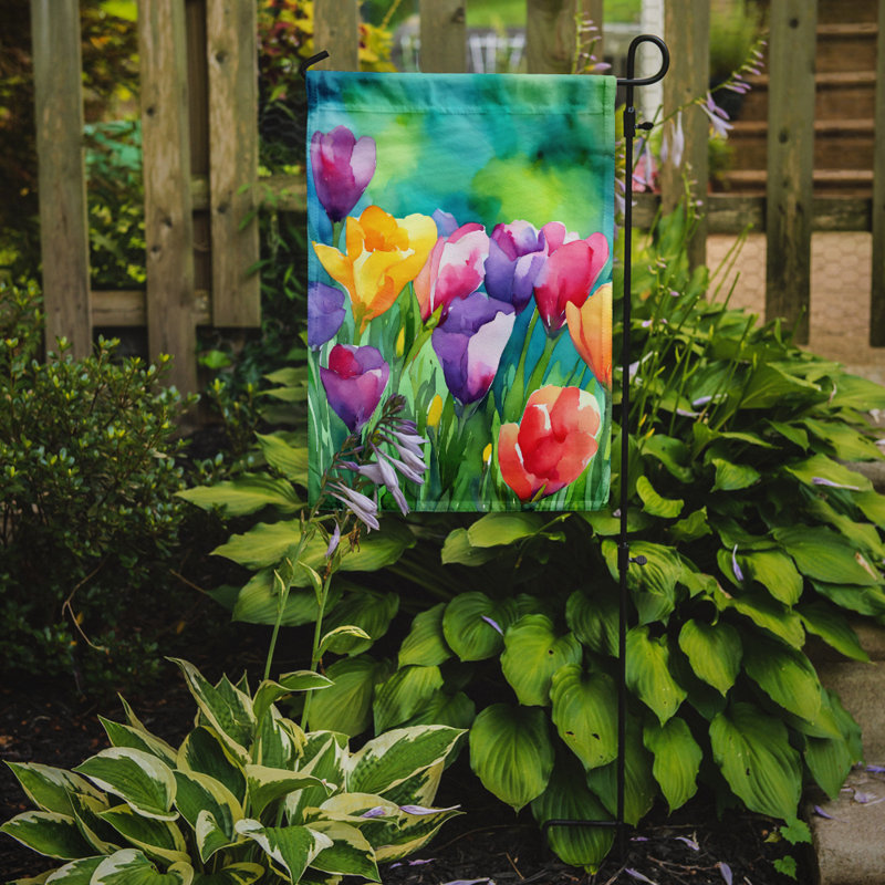 Drapeau de jardin double en polyester H 15,5 po x l 11,25 po